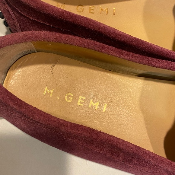 M. GEMI THE FELIZE SUEDE DRIVING SHOE MOCCASIN LOAFER BURGUNDY WOMENS SZ 39 - Picture 9 of 14